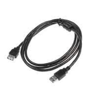Кабель-удлинитель Luazon CAB-5, USB A (m) - USB A (f), 1.5 м, черный