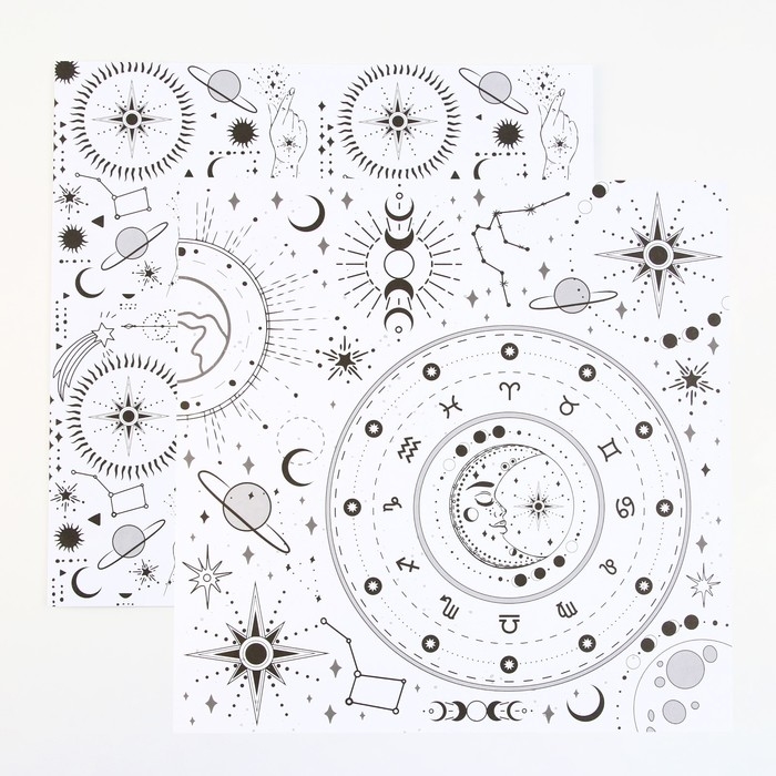 Набор бумаги для скрапбукинга &laquo;Космос внутри&raquo;, 12 листов, 30.5 х 30.5 см, 180 г/м&sup2;