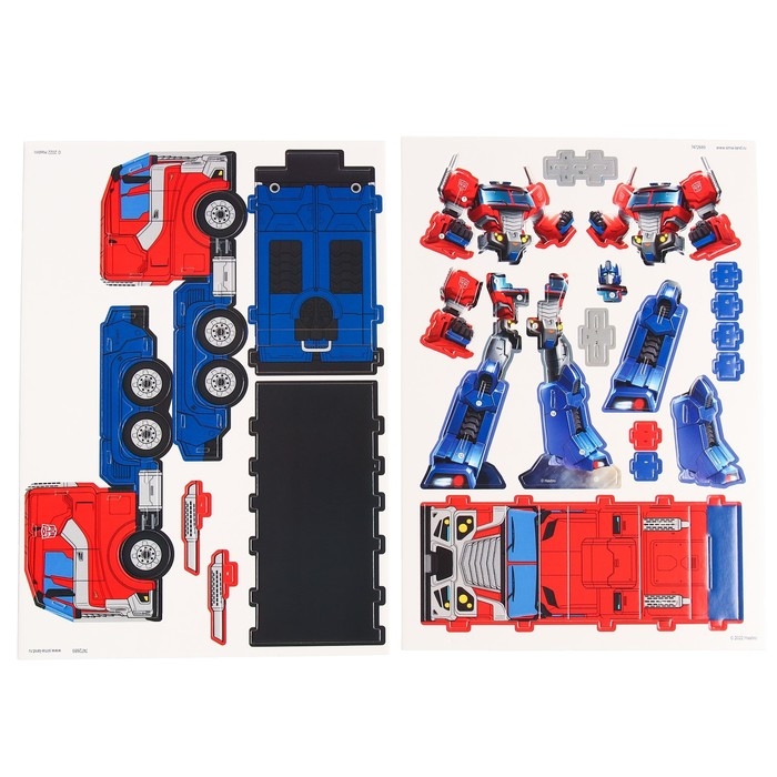 3D конструктор из пенокартона «Transformers, Оптимус прайм», 2 листа, Трансформеры 3D конструктор из пенокартона «Transformers, Оптимус прайм», 2 листа, Трансформеры