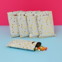 Набор подарочных пакетов, металлизированныей, "Звездочки" белый 17х25 см , 20 микрон 10 шт набор Набор подарочных пакетов, металлизированныей, "Звездочки" белый 17х25 см , 20 микрон 10 шт набор