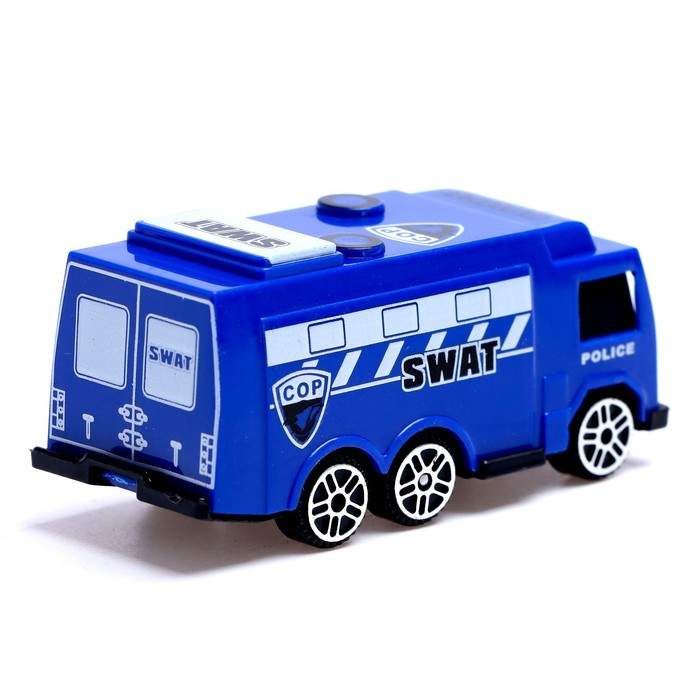 Грузовик инерционный «Полиция», с техникой, МИКС Грузовик инерционный «Полиция», с техникой, МИКС