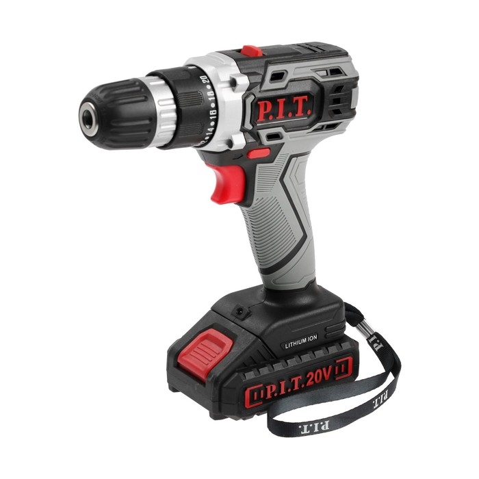 Дрель-шуруповерт P.I.T. PSR18-D3, 20 В, 350/1350 об/мин, 2х1.5 Ач, Li-ion, 30 Нм, кейс