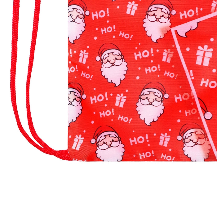 Новый год. Сумка под сладости 290 x 340 мм "Ho-Ho" (мягкий полиэстер плотностью 210D)