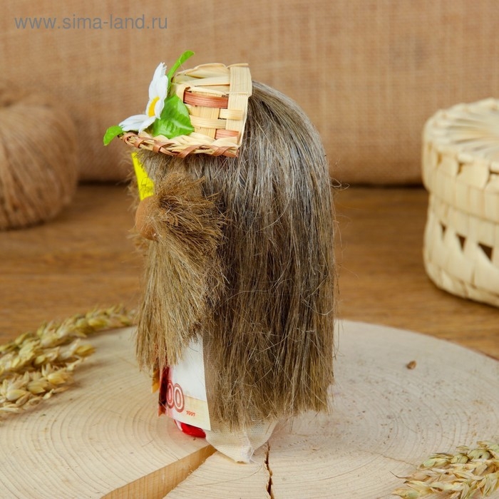 Оберег &laquo;Домовой Кузя с рублями&raquo;, 16-18 см, микс