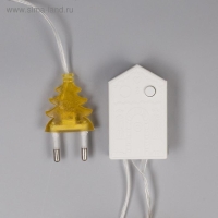 Гирлянда &laquo;Нить&raquo; 5 м с насадками &laquo;Игла&raquo;, IP20, прозрачная нить, 50 LED, свечение жёлтое, 8 режимов, 220 В