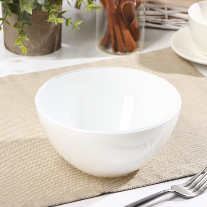 Салатник &laquo;Зефир&raquo;, 800 мл, d=15,5 см, цвет белый