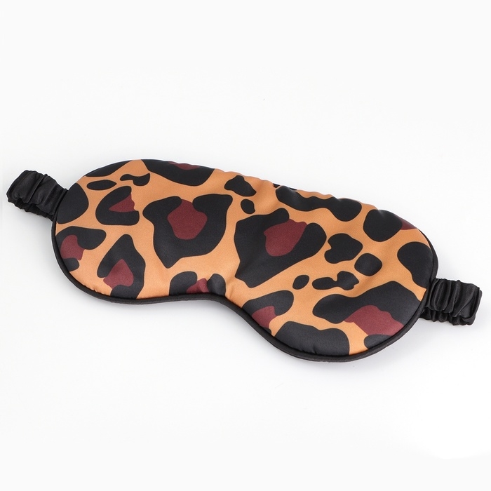 Маска шелковая для сна «Лео», 20 х 9 см, цвет коричневый Маска шелковая для сна «Лео», 20 х 9 см, цвет коричневый