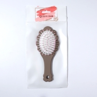 Расчёска - мини массажная, 17,5 &times; 7,3 см, цвет коричневый
