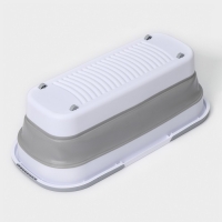 Ведро для уборки складное Raccoon, 17 л, 55&times;25&times;20 см, дно 45&times;15 см, цвет белый