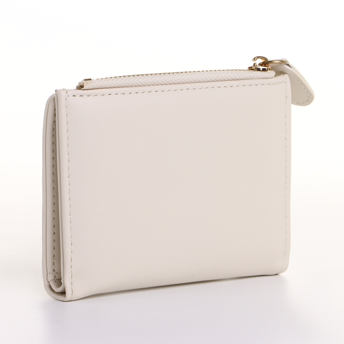 Кошелёк женский на кнопке, цвет бежевый Кошелёк женский на кнопке, цвет бежевый