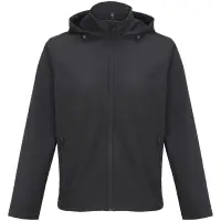 Куртка софтшелл с капюшоном мужская Race Men, черная, размер XXL