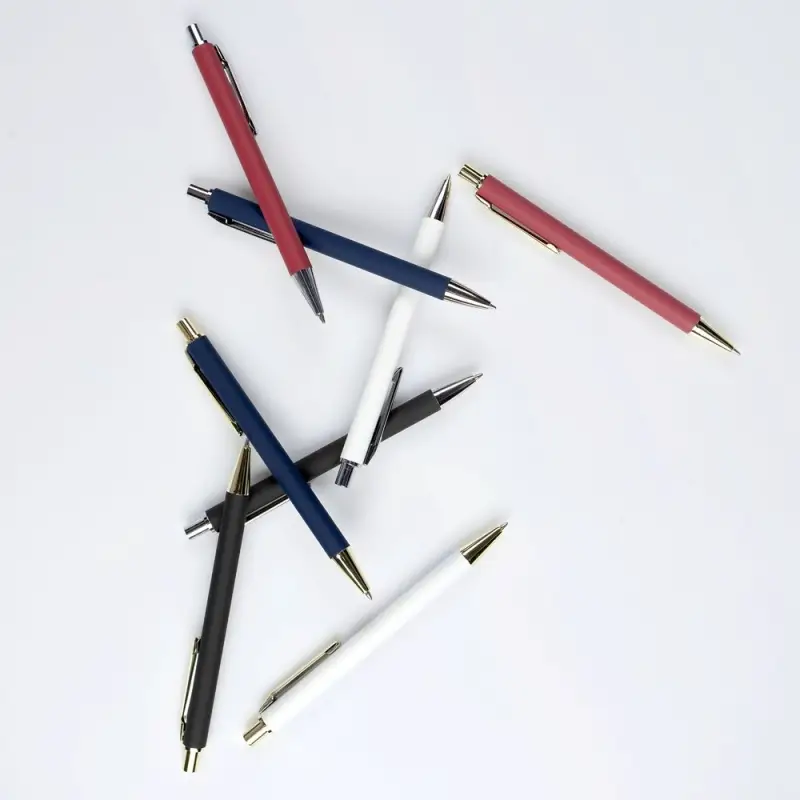 Ручка шариковая Lobby Soft Touch Gold, белая Ручка шариковая Lobby Soft Touch Gold, белая