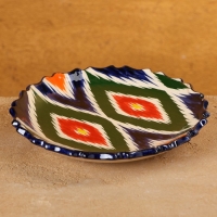 Тарелка Риштанская Керамика "Атлас", рифленая, 15 см Тарелка Риштанская Керамика "Атлас", рифленая, 15 см