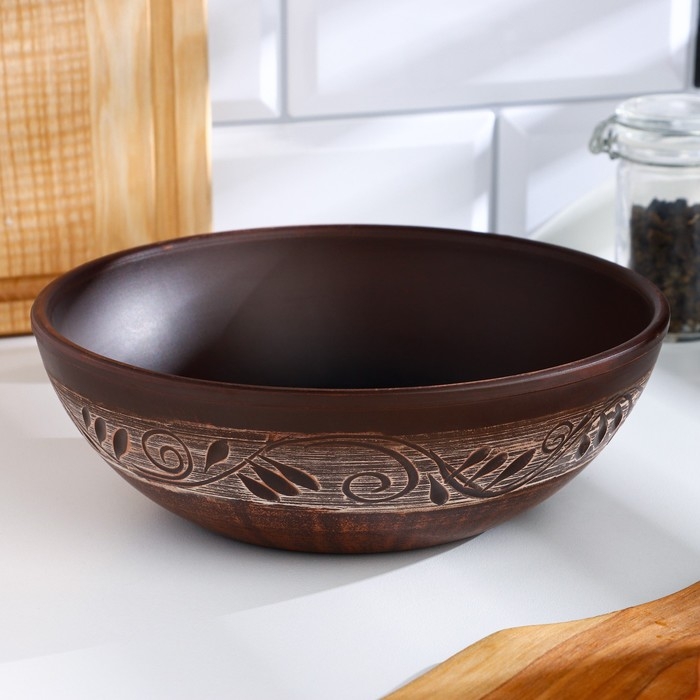 Салатник классический «Ангоб», 1л, 6 х 18,5 х 18,5см Салатник классический «Ангоб», 1л, 6 х 18,5 х 18,5см