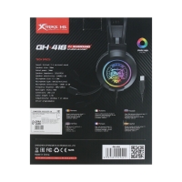 Наушники Xtrike Me GH-416, игровые, полноразмерные, подсветка, mic, USB, 2 м,чёрный Наушники Xtrike Me GH-416, игровые, полноразмерные, подсветка, mic, USB, 2 м,чёрный