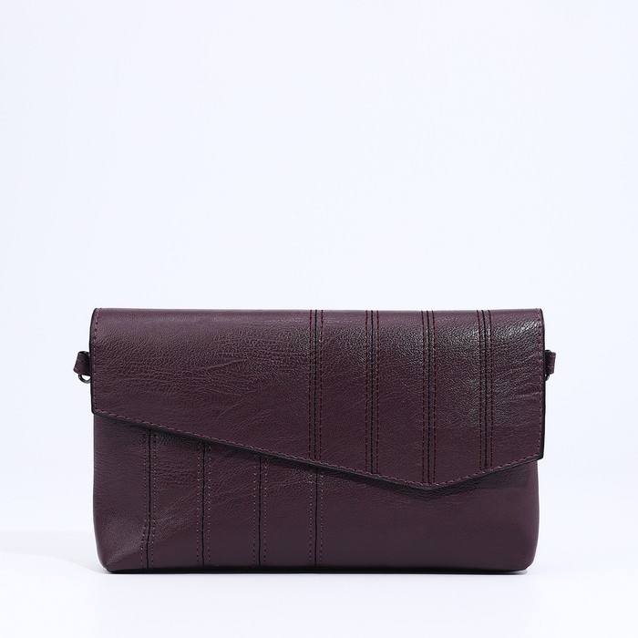 Сумка-клатч на магните, длинный ремень, цвет фиолетовый Сумка-клатч на магните, длинный ремень, цвет фиолетовый