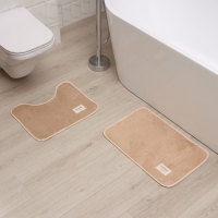 Набор ковриков Этель Стиль 2 шт цвет бежевый, 40х60 см, 40х50 см Набор ковриков Этель Стиль 2 шт цвет бежевый, 40х60 см, 40х50 см