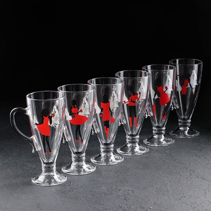 Кружка стеклянная &laquo;Мисс&raquo;, для чая/кофе, 250 мл, МИКС