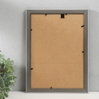 Фоторамка пластик формат А4 "Золотые волны и точки" темное дерево 24,8х33,5 см