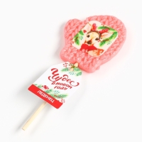 Новый год! Леденец на палочке, варежка, с вафельной картинкой &laquo;Чудес в новом году&raquo;, 35 г