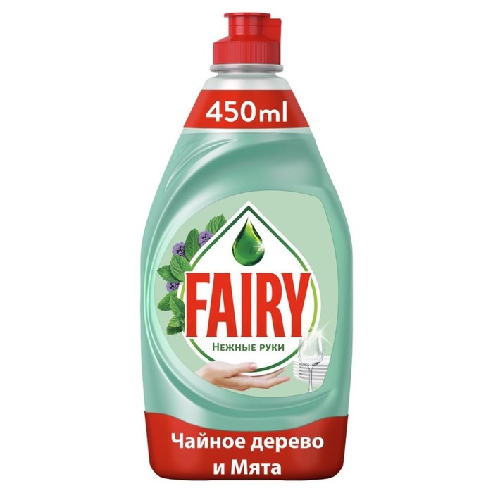 Средство для мытья посуды Fairy Средство для мытья посуды Fairy "Чайное дерево и мята", 450 мл