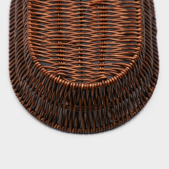 Корзинка для подачи Доляна «Огайо» 28×21×7,5 см, овальная, цвет коричневый Корзинка для подачи Доляна «Огайо» 28×21×7,5 см, овальная, цвет коричневый