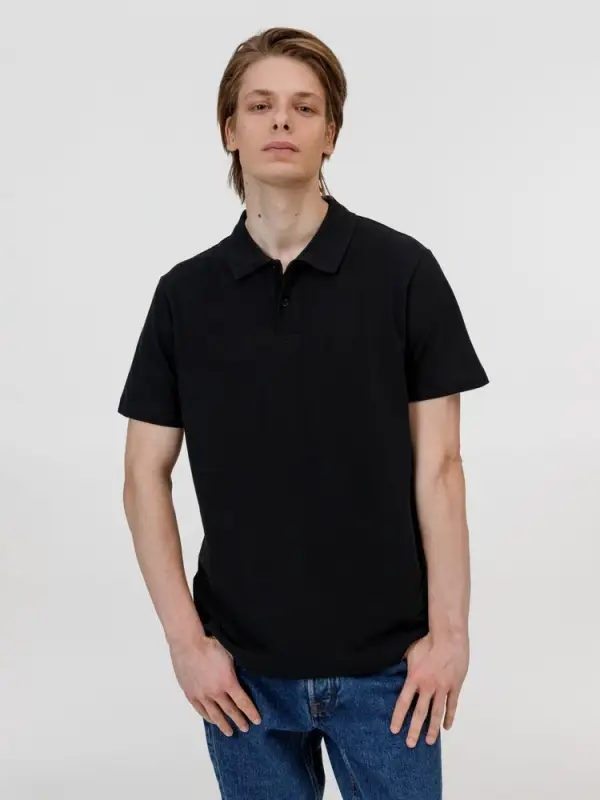 Рубашка поло унисекс Pulse, черная, размер S