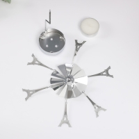 Подсвечник металл на 1 свечу "Карусель. Париж" d=5 см серебро 7,5х7,5х13 см