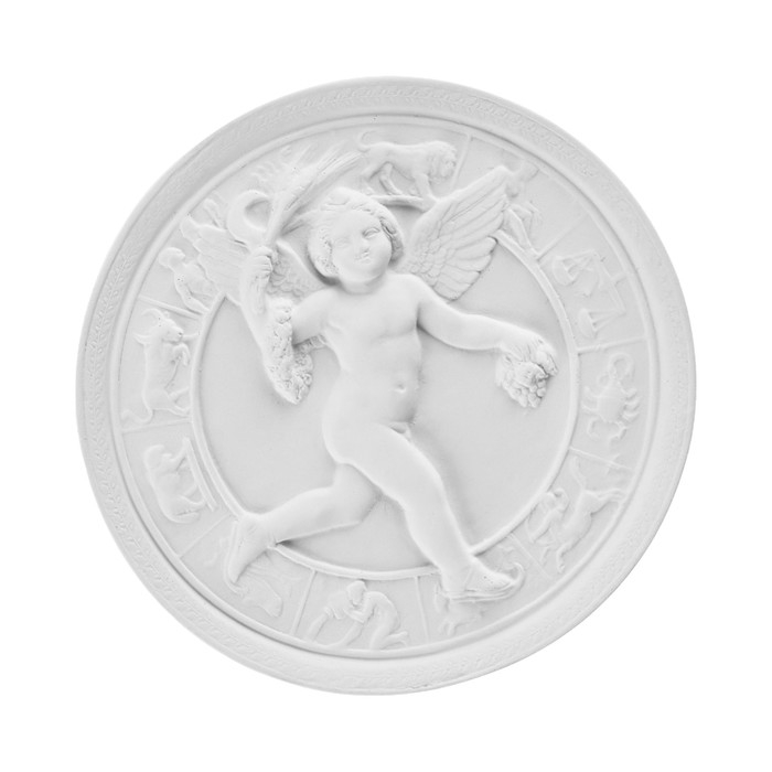 Декорация настенная, гипсовое панно Декорация настенная, гипсовое панно "Набор тарелок", 3 шт