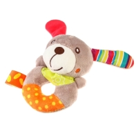 Погремушка мягкая на кольце «Собачка», Крошка Я Погремушка мягкая на кольце «Собачка», Крошка Я