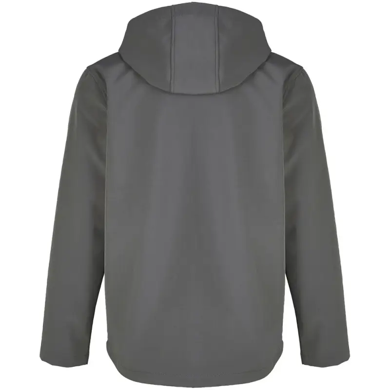 Куртка софтшелл с капюшоном мужская Race Men, темно-серая, размер S
