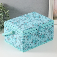 Шкатулка для рукоделия "Бабочки и цветочки на голубом" 19х26х14,5 см Шкатулка для рукоделия "Бабочки и цветочки на голубом" 19х26х14,5 см