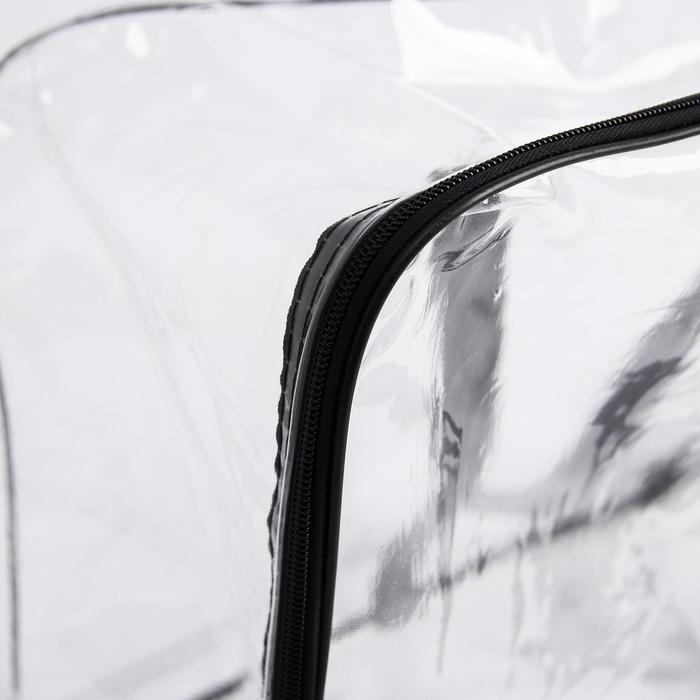 Сумка в роддом с косметичкой &laquo;Сердце&raquo;, набор 2 шт., 50х31/36х25, цвет прозрачный/черный, Mum&Baby