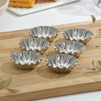 Набор форм для выпечки Доляна &laquo;Кекс&raquo;, 6,5&times;1,8 см, 6 шт