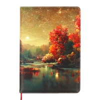 Ежедневник недатированный A5 136 листов, кожзам deVENTE. Nature, твердая обложка с поролоном, перфорация, ляссе, блок 70, коричневый Ежедневник недатированный A5 136 листов, кожзам deVENTE. Nature, твердая обложка с поролоном, перфорация, ляссе, блок 70, коричневый