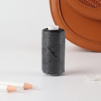 Нитки вощёные, плетёные, плоские, 210D/16, 1 мм, 50 ± 2 м, цвет чёрный Нитки вощёные, плетёные, плоские, 210D/16, 1 мм, 50 ± 2 м, цвет чёрный