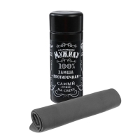 Замша протирочная Настоящий мужик Cartage 43&times;32 см, черный