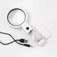 Лупа складная, с подставкой, линза 60,15мм, подсветка