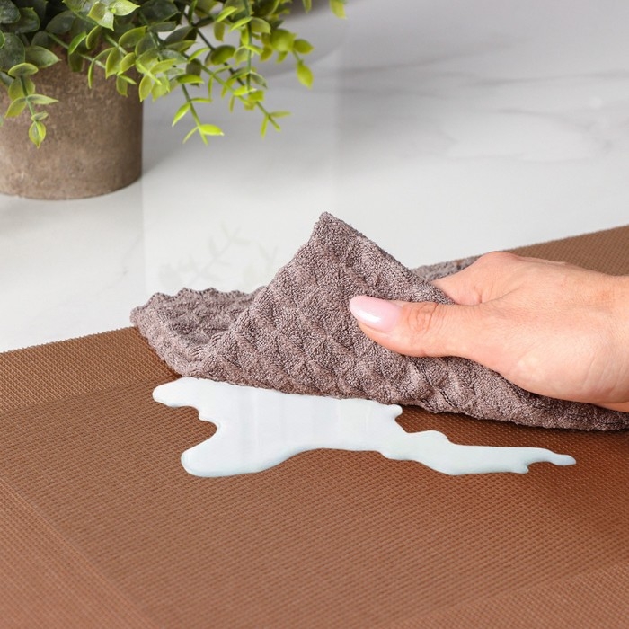 Салфетки сервировочные на стол Доляна «Шахматы», 45×30 см, 4 шт, цвет светло-коричневый Салфетки сервировочные на стол Доляна «Шахматы», 45×30 см, 4 шт, цвет светло-коричневый