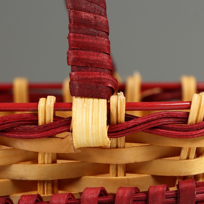 Корзина плетеная, с бантом, 27 х 13 х 11/24 см, секвойя Корзина плетеная, с бантом, 27 х 13 х 11/24 см, секвойя