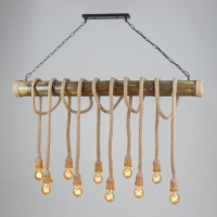 Светильник "Канаты" 10хЕ27 60Вт коричневый 120х17х17см BayerLux