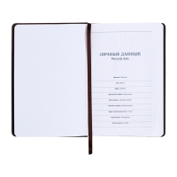 Ежедневник недатированный, А5, 140л, клетка, обл.кожзам, Стиль, темно-серый