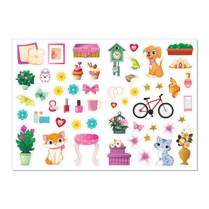 Наклейки &laquo;Наряди куколку. Стильные девчонки&raquo;, 12 стр.