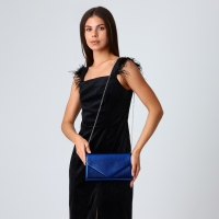 Сумка-клатч на магните, цвет синий