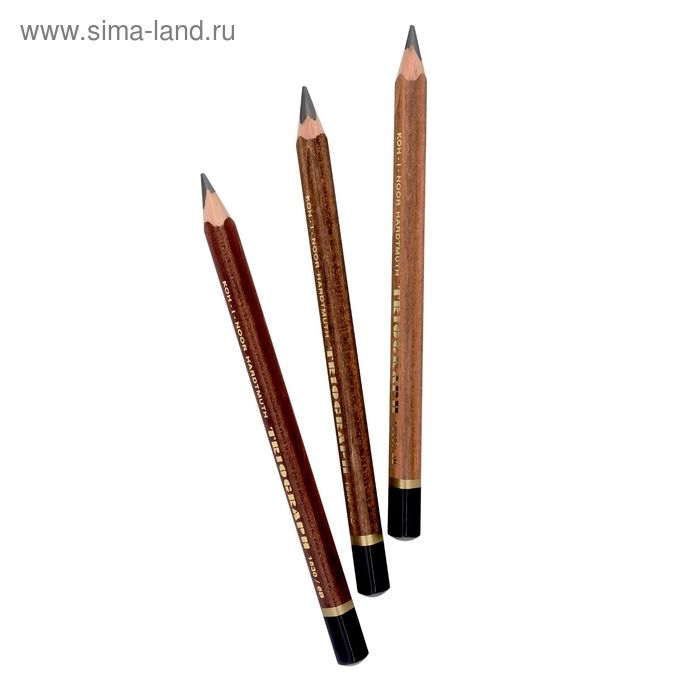 Карандаши чернографитные разной твердости Triograph, утолщённые трёхгранные, 2В, 4В, 6В 1833 Карандаши чернографитные разной твердости Triograph, утолщённые трёхгранные, 2В, 4В, 6В 1833