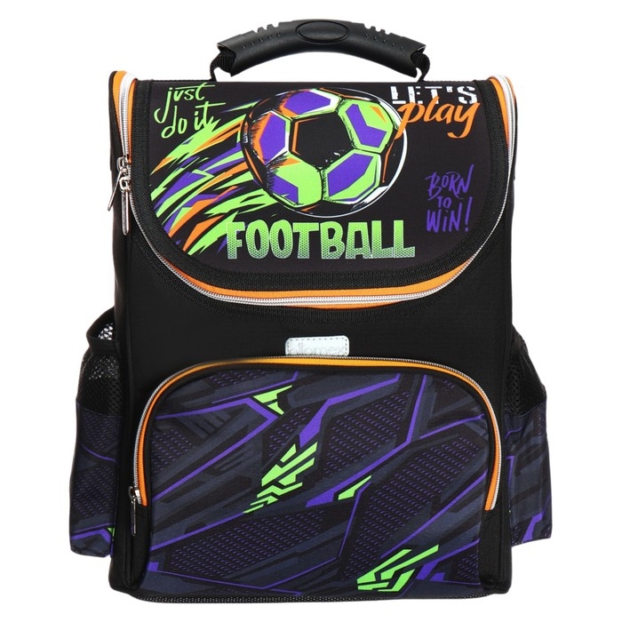 Ранец Стандарт 34 х 27 х 20 deVENTE Attomex Lite 14L, Football черный 7030416 Ранец Стандарт 34 х 27 х 20 deVENTE Attomex Lite 14L, Football черный 7030416