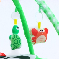 Развивающий коврик с дугами &laquo;Лягушонок&raquo;, 4 игрушки, зеркало, размер 78х69 см, Крошка Я