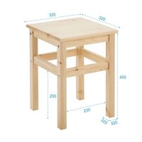 Табурет ODDVAR, 32х32х45, Массив сосны Табурет ODDVAR, 32х32х45, Массив сосны