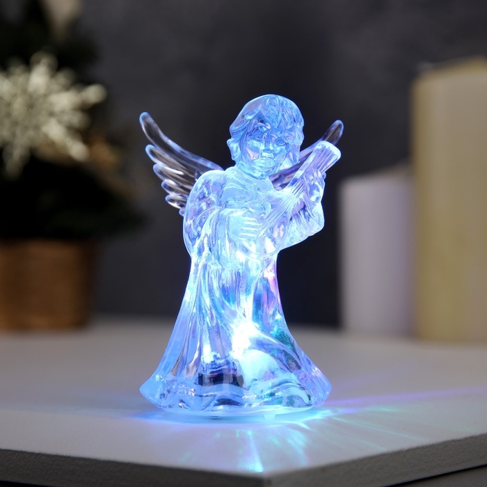 Ёлочная игрушка &laquo;Ангел&raquo; 9 см, батарейки LR1133х3 (в комплекте), свечение мульти (RGB)