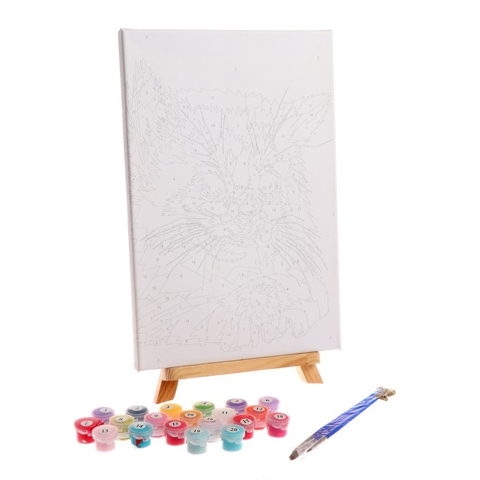 Картина по номерам на холсте с подрамником &laquo;Котёнок&raquo; 20х30 см